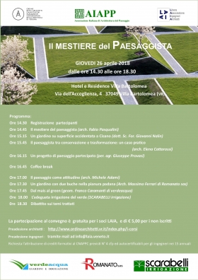 Convegno-  IL MESTIERE DEL PAESAGGISTA - LAIA