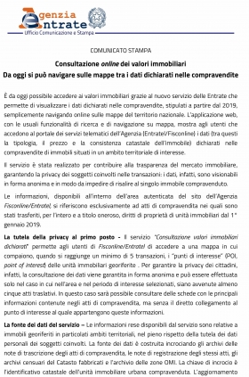 Consultazione online dei valori immobiliari - LAIA