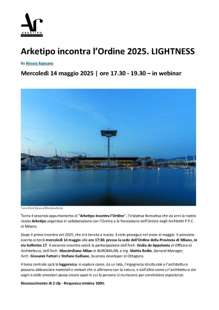 ARKETIPO prossimo webinar 14 maggio con cfp - LAIA