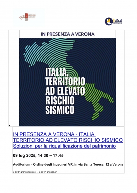 SEMINARIO in presenza O. Ing. VR - H25 formazione - LAIA