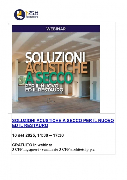 H25 formazione - webinar con cfp - LAIA