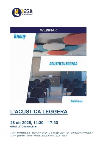 H25 formazione - webinar con cfp per  architetti - LAIA