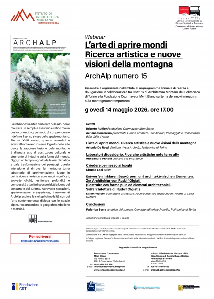 ARCHALP webinar con cfp riconosciuti - LAIA